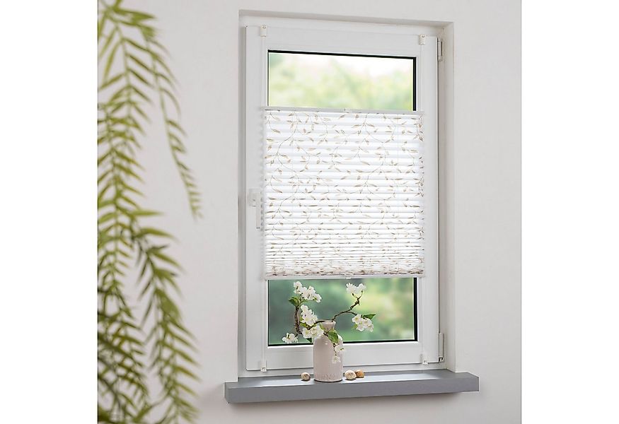 HOMBERA Plissee "Ranke", Lichtschutz, ohne Bohren oder Schrauben, verspannt günstig online kaufen