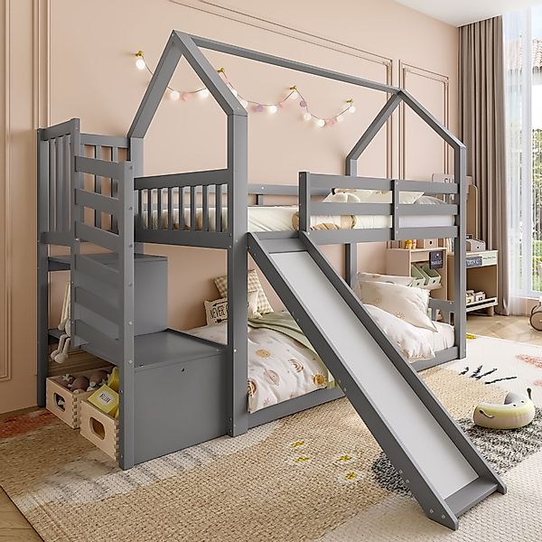 Flieks Etagenbett, Kinderbett mit Treppe & günstig online kaufen