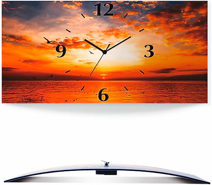 Artland Wanduhr »Sonnenuntergang am Strand« 3D Optik gebogen, mit Quarz- od günstig online kaufen