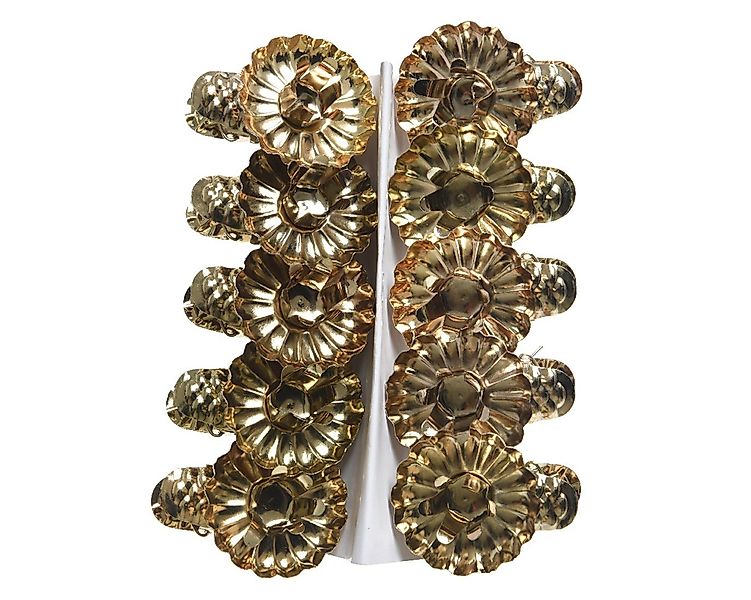 Kaemingk Kerzenhalter, Baumkerzenhalter Metall mit Clip in Zapfenform 10er günstig online kaufen