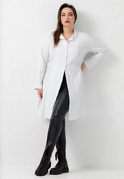 Kekoo Longbluse Klassiche Bluse mit modernem Serafino Kragen 'Classy' günstig online kaufen