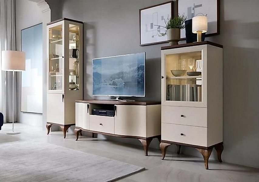 Xlmoebel Vitrine Exquisites Wohnzimmermöbel-Set mit 2 Vitrinen und TV-Unter günstig online kaufen