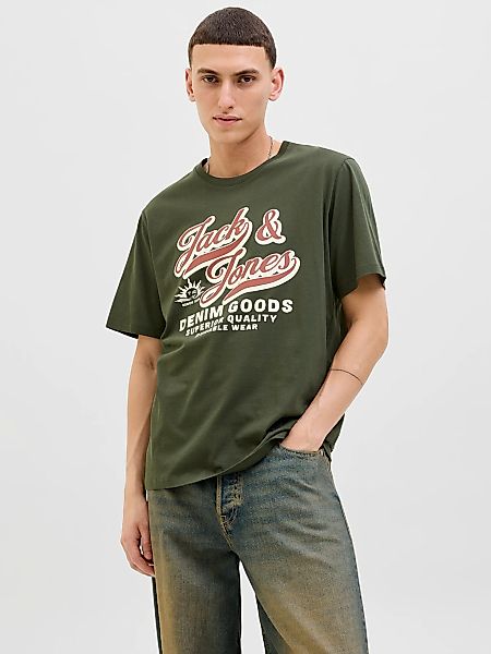 Jack & Jones Rundhalsshirt "JJELOGO TEE SS O-NECK 2 COL AW25 SN" günstig online kaufen
