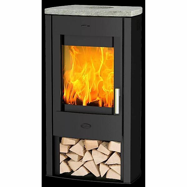 Fireplace Tuvalu Kaminofen Speckstein Schwarz 6 kW günstig online kaufen