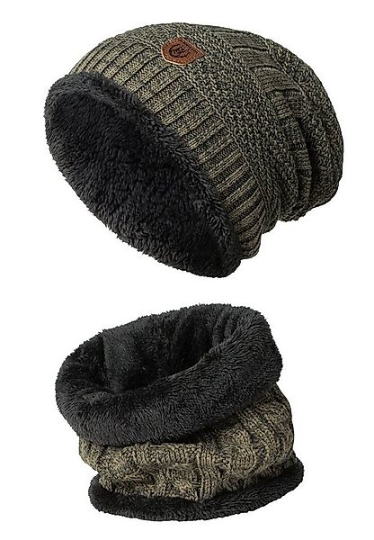Indicode Mütze & Schal Herren Siracusa Strickmütze Herrenmütze Set günstig online kaufen
