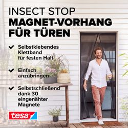 tesa Insektenschutz-Vorhang Insect Stop Magnetvorhang selbstschließend, günstig online kaufen
