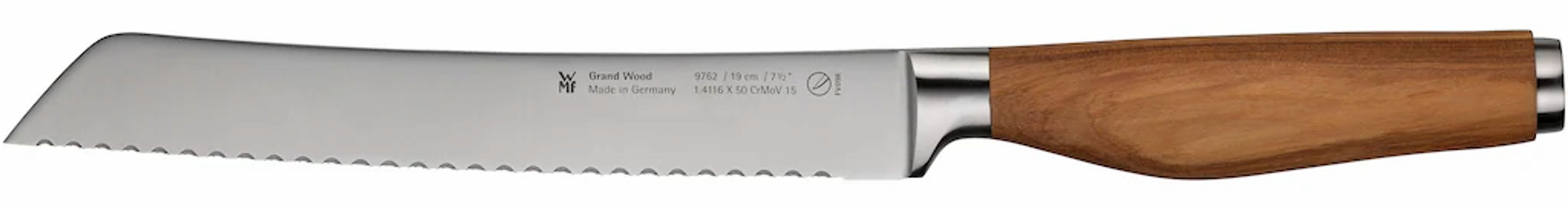 WMF Brotmesser "Grand Wood" 19 cm, Olivenholzgriff, handgeschmiedeter Spezi günstig online kaufen