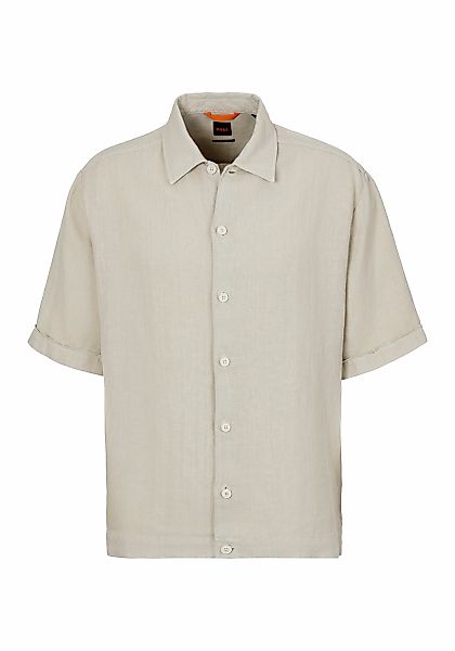 BOSS ORANGE Leinenhemd "Lapoully", mit Kontrastdetails innen günstig online kaufen
