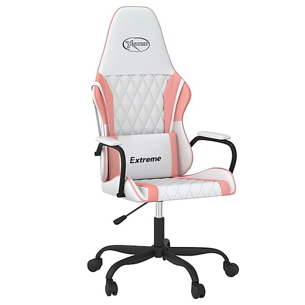 vidaXL Gaming-Stuhl Weiß und Rosa Kunstleder Modell 8 günstig online kaufen