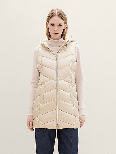TOM TAILOR Steppweste Jacken Lange Steppweste mit Kapuze günstig online kaufen