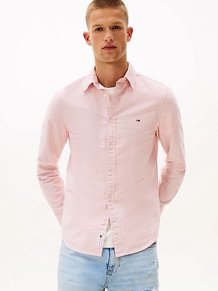 Tommy Jeans Langarmhemd "TJM SLIM STRIPE OXFORD SHIRT EXT", Mit Button-Down günstig online kaufen