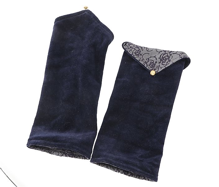 Guru-Shop Strickhandschuhe Handstulpen aus Samtstoff, Wendestulpen günstig online kaufen