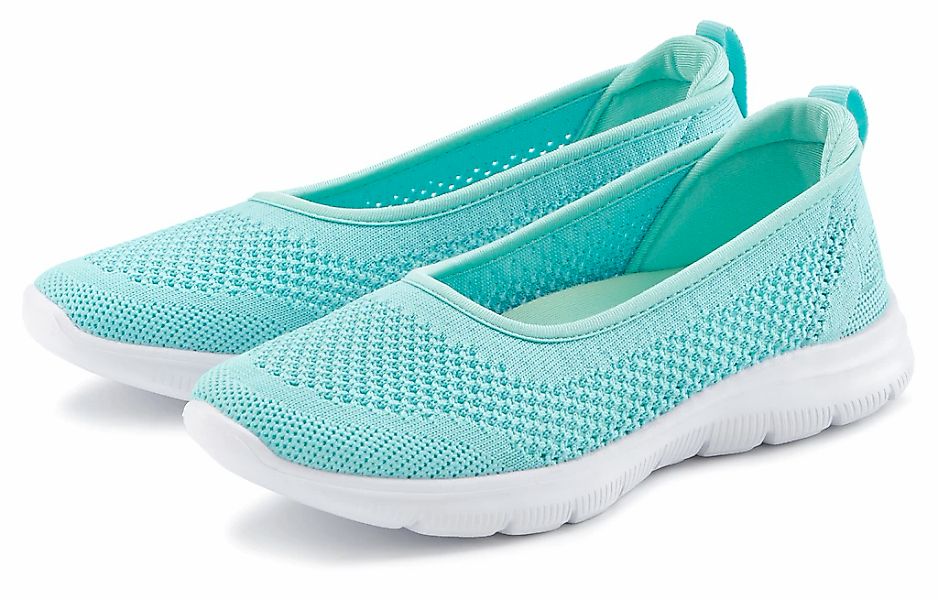 LASCANA Sneaker Ballerinas "Halbschuh," runde Schuhspitze, ohne Verschluss, günstig online kaufen