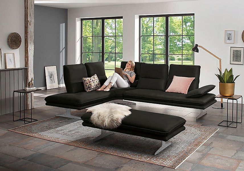 W.SCHILLIG Ecksofa "broadway, Designsofa, mit tollem Sitzkomfort, L-Form", günstig online kaufen