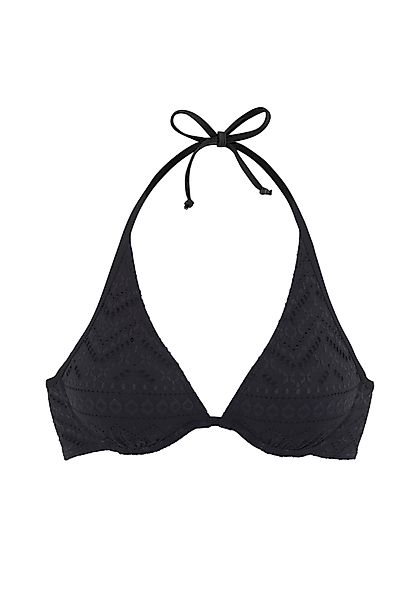 LASCANA Bügel-Bikini-Top Omara, mit Lochstickerei günstig online kaufen