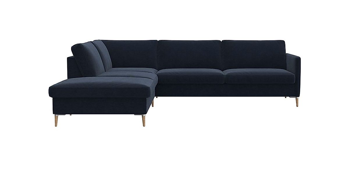 FLEXLUX Ecksofa "Fiore, L-Form" schmale Armlehnen, Kaltschaum, Füße Alu+ Ei günstig online kaufen