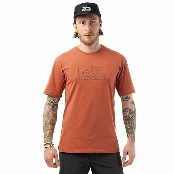 Platzangst T-Shirt T-Shirts Platzangst Mountain Logo T-Shirt - Orange S- (1 günstig online kaufen