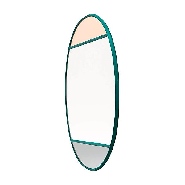 Magis - Vitrail Wandspiegel 50x60cm - grün/mit farbigen Streifen/tief 1,6cm günstig online kaufen