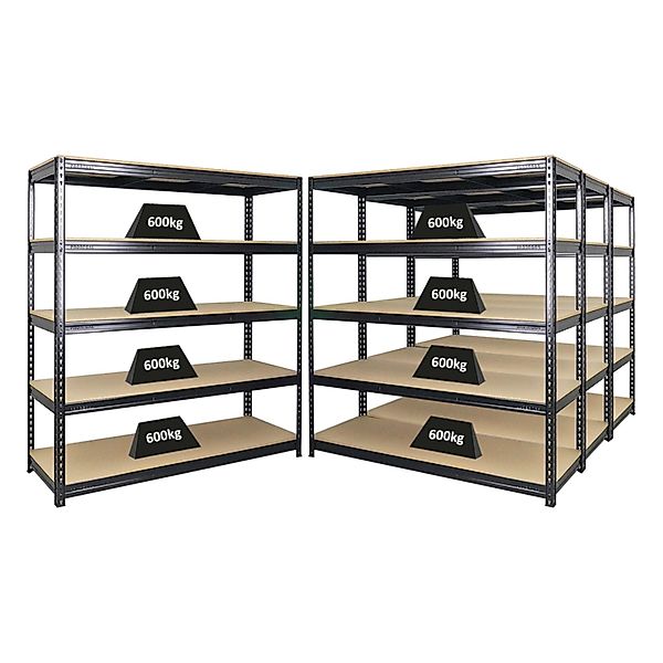 PROREGAL Mega Deal 4x Profi Schwerlastregal Bison HxBxT 180 x 160 x 60 cm 5 günstig online kaufen
