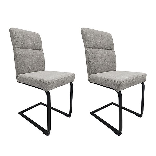 HTI-Living Esszimmerstuhl Schwingstuhl Liron Grau 2er-Set günstig online kaufen