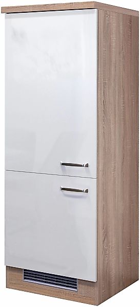 Flex-Well Exclusiv Küchen-Geräteumbauschrank Valero 60 cm Hochglanz Weiß günstig online kaufen