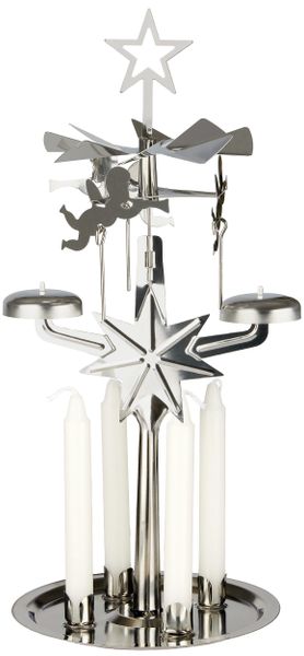 BRUBAKER Kerzenständer Drehende Tischpyramide Kerzenhalter Glockenspiel günstig online kaufen