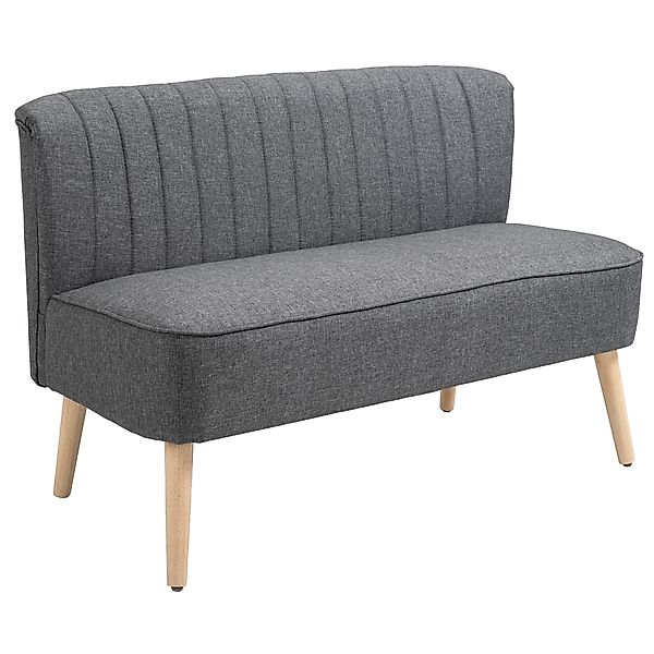 HOMCOM 2-Sitzer Stoffsofa Polstersofa Sitzmöbel Loungesofa Holz Schaumstoff günstig online kaufen