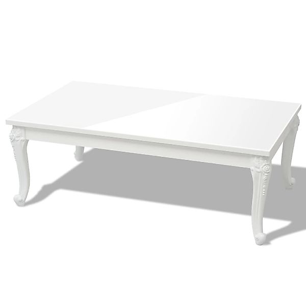 vidaXL Couchtisch 115×65×42 cm Hochglanz Weiß 243381 günstig online kaufen
