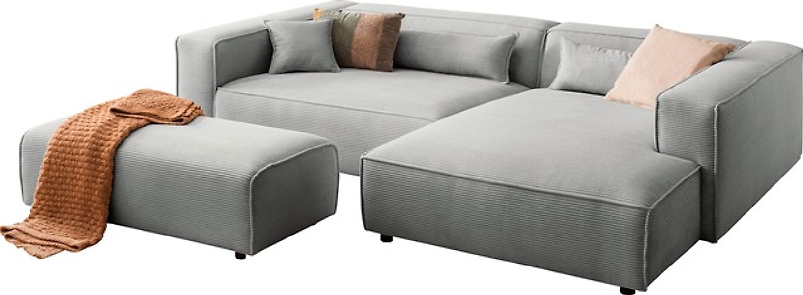 LeGer Home by Lena Gercke Ecksofa »PIARA XXL, L-Form, Schlaffunktion, Cord, günstig online kaufen