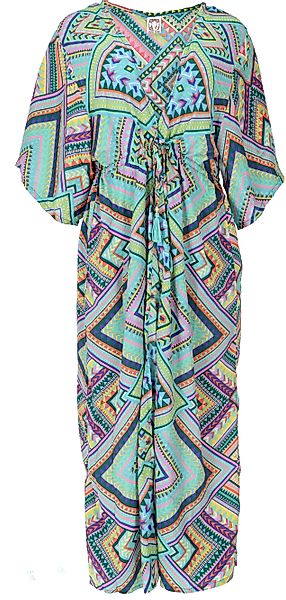 Guru-Shop Kimono Kimonokleid, seidig glänzender Boho günstig online kaufen