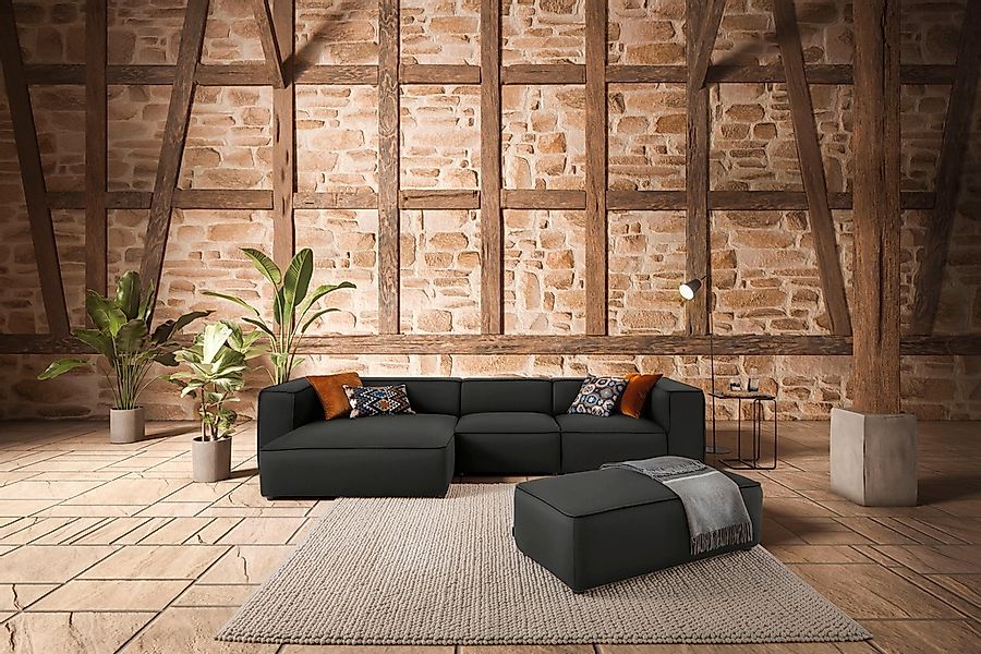 W.SCHILLIG Ecksofa "around-the-block" mit eleganter Biese, mit Federkern, B günstig online kaufen