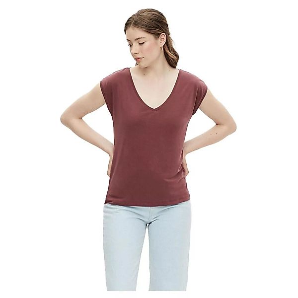 Pieces Kamala Kurzärmeliges T-shirt M Red Mahogany günstig online kaufen