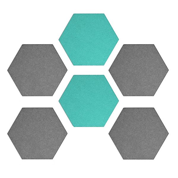 Navaris Memoboard Filz Memoboards Set, sechseckig, günstig online kaufen