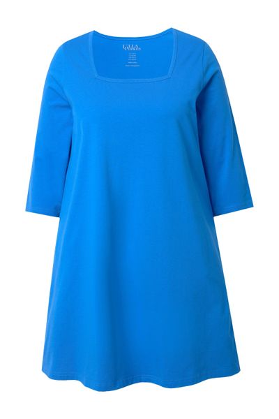 Ulla Popken Longshirt Longshirt A-Linie Carré-Ausschnitt günstig online kaufen