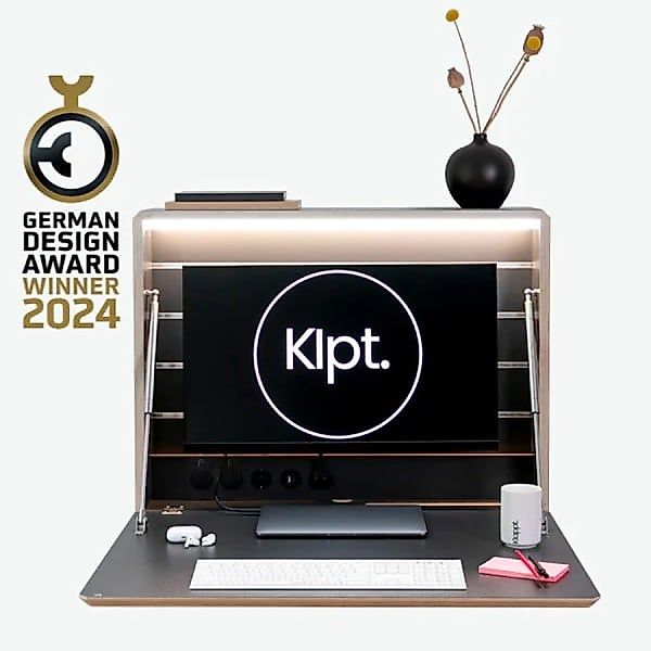 Klappt. Wandschreibtisch | Anthrazit | Konfigurator günstig online kaufen