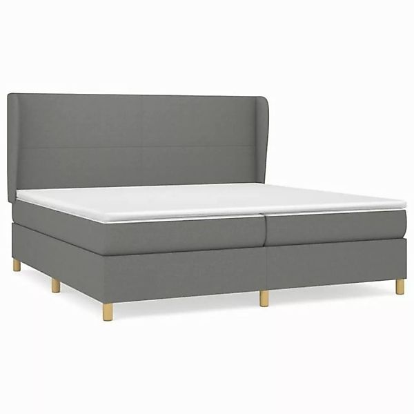 furnicato Bett Boxspringbett mit Matratze Dunkelgrau 200x200 cm Stoff (1-tl günstig online kaufen