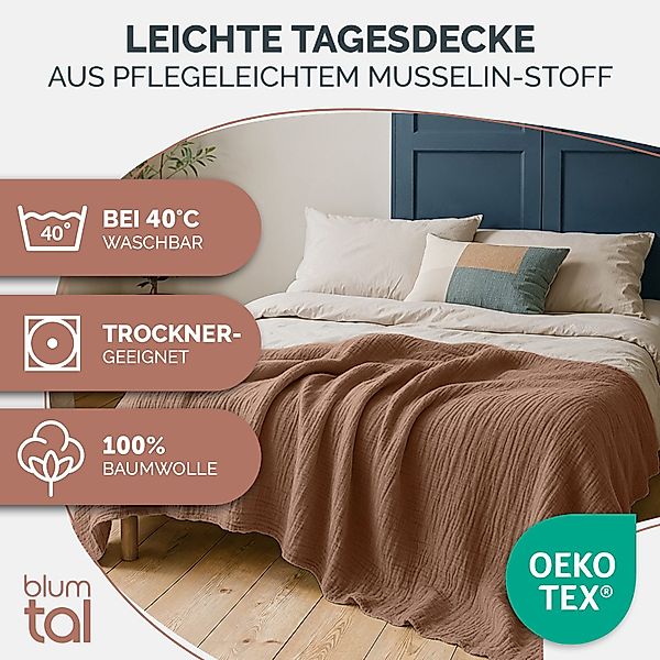 Blumtal Tagesdecke Tagesdecke Baumwolle - Musselin günstig online kaufen