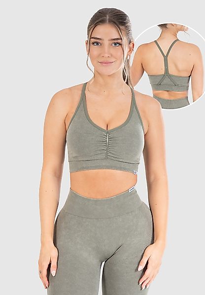 Smilodox Sport-BH Batik Acid Scrunch, Rutschfester Bustier mit Batik Waschu günstig online kaufen