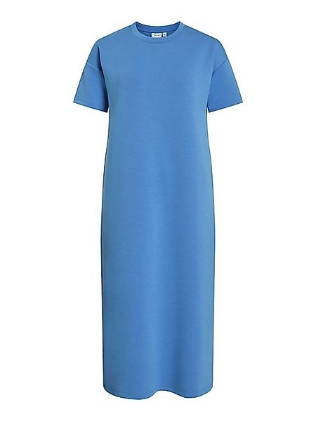 Vila Shirtkleid Basic Long Shirt-Kleid mit Rundhals, Kurzarm Jersey (extral günstig online kaufen