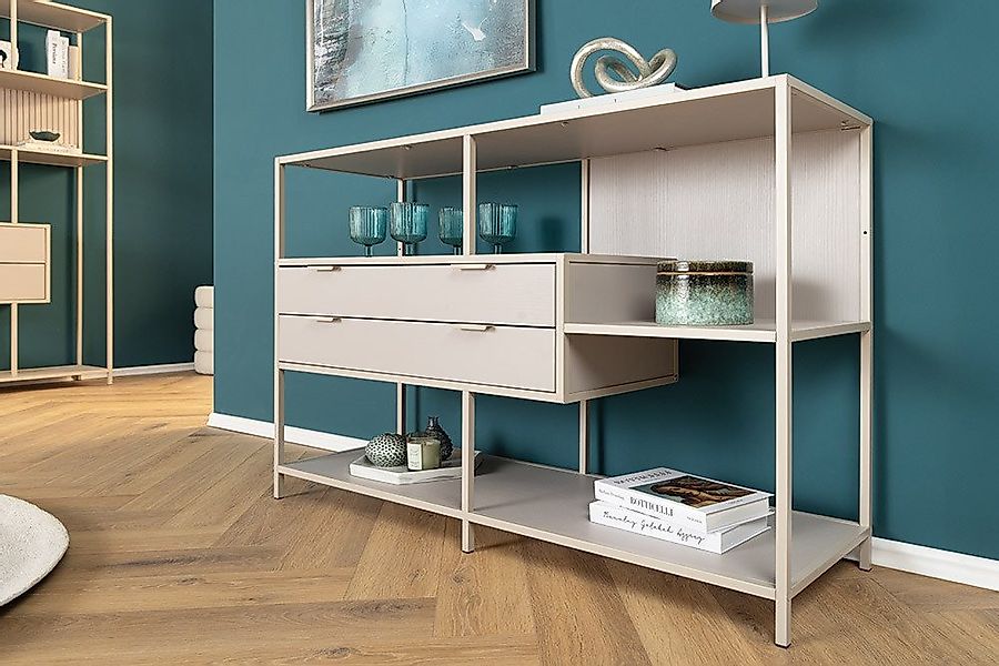 riess-ambiente Bücherregal SLIM LINE 115cm champagner beige · Raumteiler mi günstig online kaufen