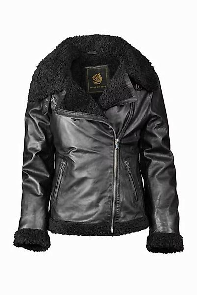 Apple of Eden Lederjacke AOE-144 mit verstellbarem Riegel am Kragen günstig online kaufen