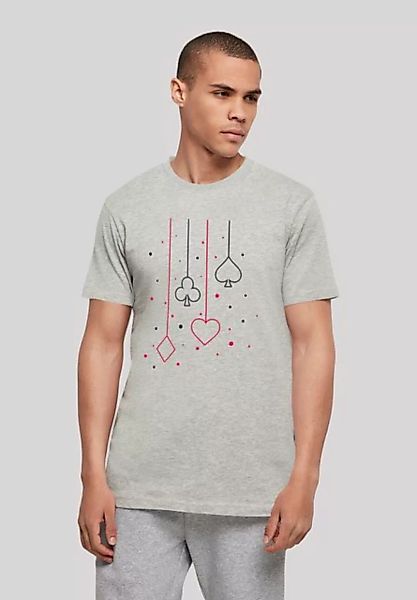 F4NT4STIC T-Shirt Herz Karo Kreuz Pik Print günstig online kaufen