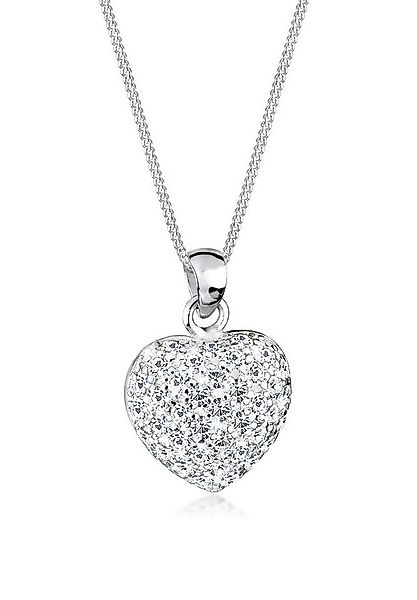 Elli Kette mit Anhänger Herz Anhänger 925 Silber, mit Kristallen von Swarov günstig online kaufen