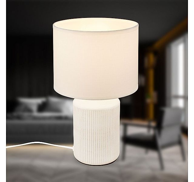 Briloner Leuchten Tischleuchte LED Tischlampe Wohnzimmer Keramik E14, ohne günstig online kaufen