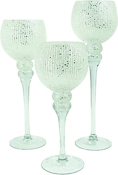 NOOR LIVING Kerzenhalter Florenz, Weihnachtsdeko (Set, 3 St), aus Glas günstig online kaufen