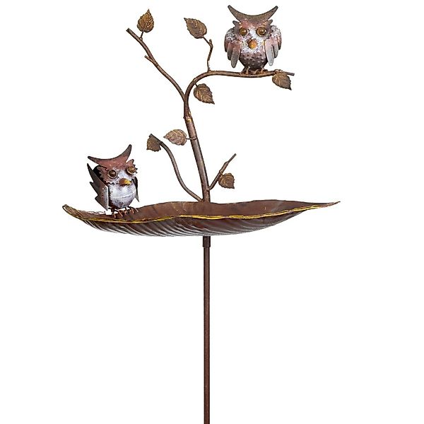 Moritz Gartenstecker Vogeltränke Eulen Gartenfigur Gartedekoration günstig online kaufen