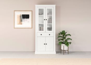 Home affaire Vitrine "Liotta" Mit 2 Glastüren und 1 Schublade günstig online kaufen