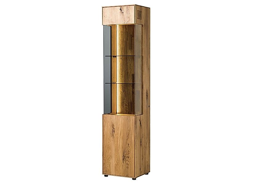 Massivmoebel24 Standvitrine (Wildeiche 45x38x200 natur geölt WIEN #231) Wil günstig online kaufen