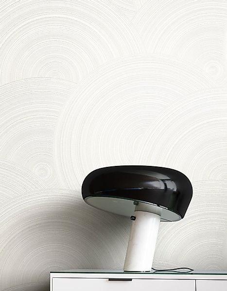 Newroom Vliestapete, Weiß Tapete Ethno Kreise günstig online kaufen
