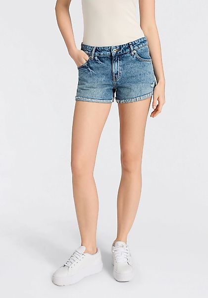 HUGO Blue Jeansshorts "Galimon" Mid Rise, geschnittener Saum günstig online kaufen
